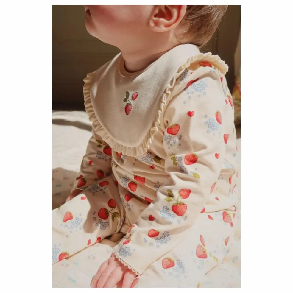 Bavoirs à volant en coton bio Marmalade - Set de 2 | Ecru