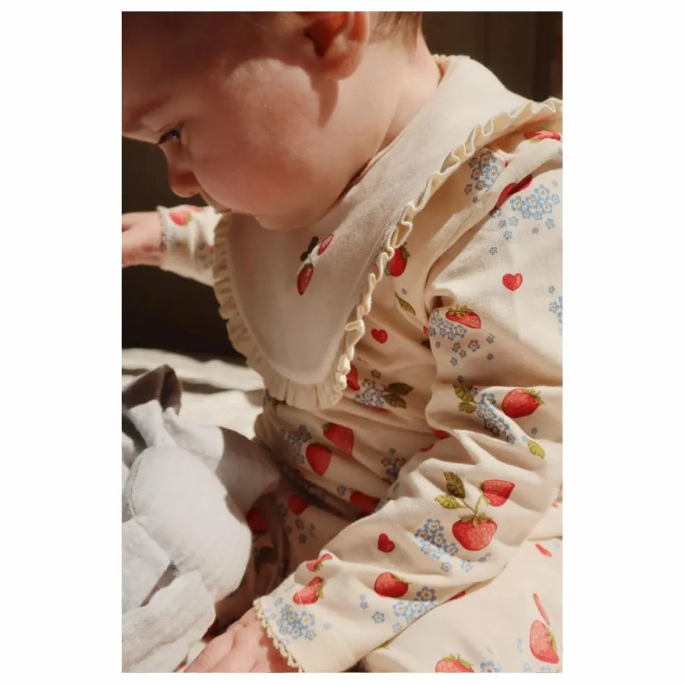 Bavoirs à volant en coton bio Marmalade - Set de 2 | Ecru