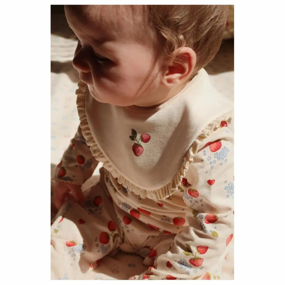 Bavoirs à volant en coton bio Marmalade - Set de 2 | Ecru