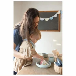 Bavoirs bandana Cottage en coton bio - Set de 3 | Bleu