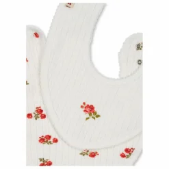 Bavoirs pointelle Rose Red - Set de 2 | Blanc
