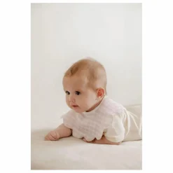 Bavoirs pétale Rosewater en coton bio - Set de 3 | Rose pâle