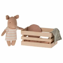 Bébé cochon dans sa caissette - Fille