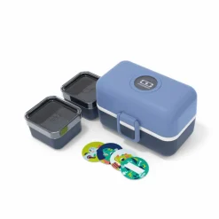 Bento enfant modulable 3 compartiments MB Tresor | Bleu pâle