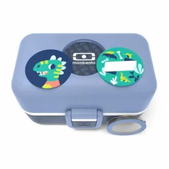 Bento enfant modulable 3 compartiments MB Tresor | Bleu pâle