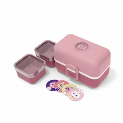 Bento enfant modulable 3 compartiments MB Tresor | Vieux Rose