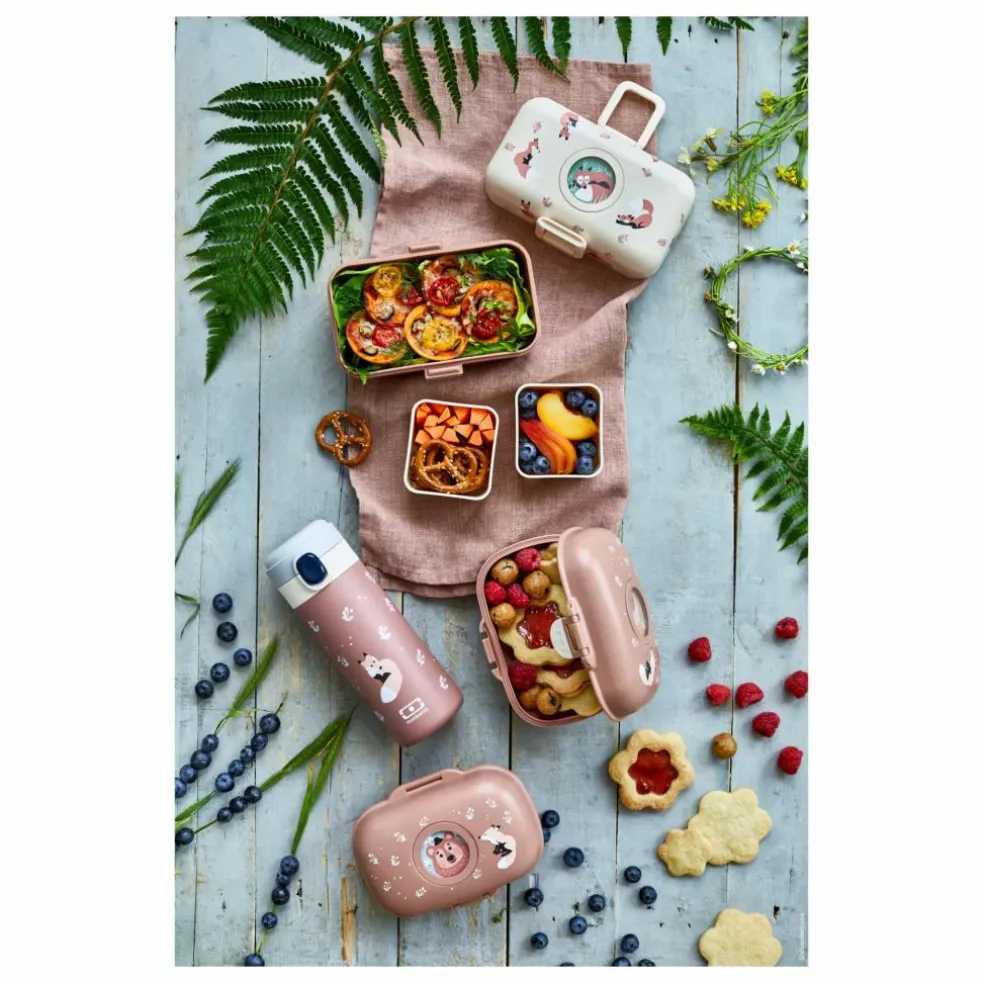 Bento enfant modulable 3 compartiments MB Tresor | Vieux Rose