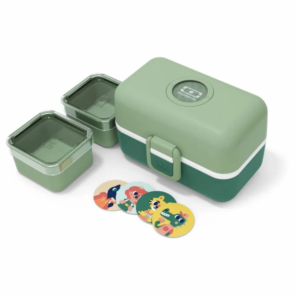 Bento enfant modulable 3 compartiments MB Tresor | Vert
