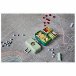 Bento enfant modulable 3 compartiments MB Tresor | Vert