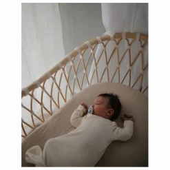 Berceau Emil en rotin - Liens coton
