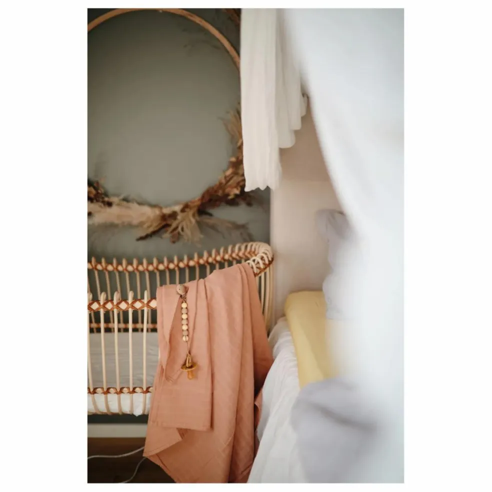 Berceau Lola en rotin - Liens cuir