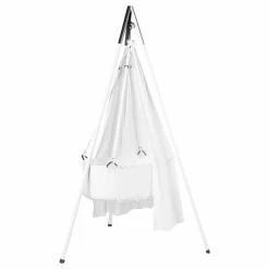 Berceau suspendu complet avec trépied 83x50 cm | Blanc