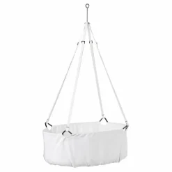 Berceau suspendu complet avec trépied 83x50 cm | Blanc