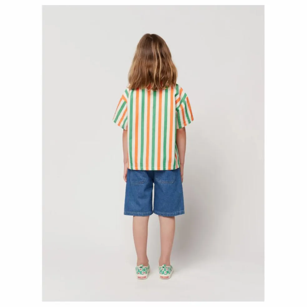 Bermuda Denim Color Block | Bleu jean