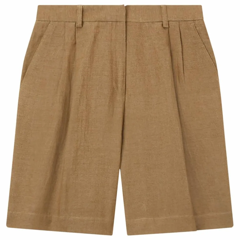 Bermuda Lin et Coton | Taupe