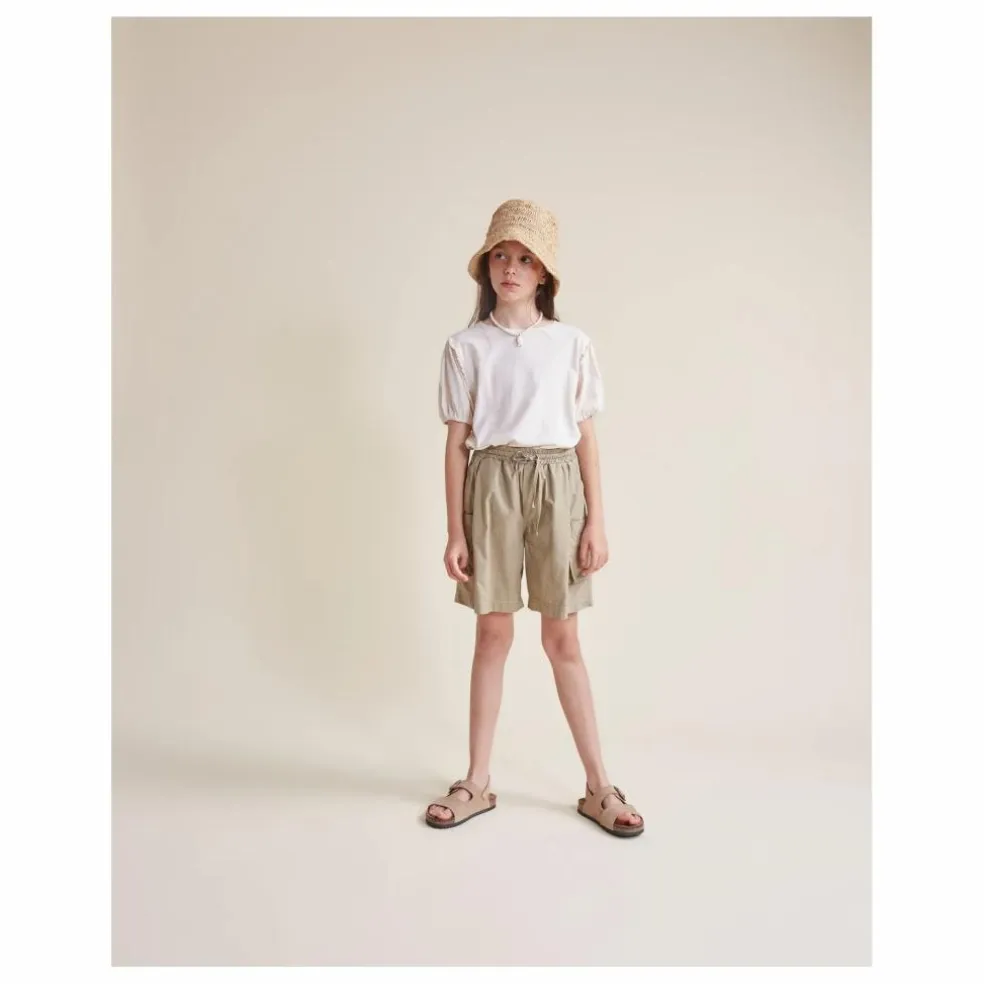 Bermuda Popeline Coton Bio | Vert kaki