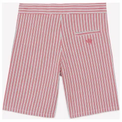 Bermuda Rayé | Rouge
