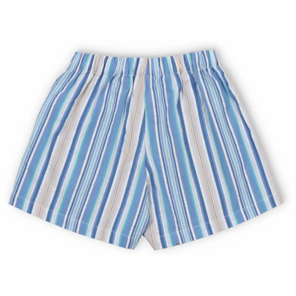 Bermuda Rayures Tebas | Bleu ciel