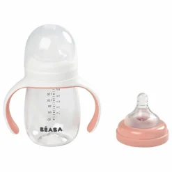 Biberon d'apprentissage 2 en 1- 240 ml | Vieux Rose