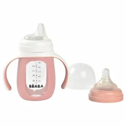 Biberon d'apprentissage en verre | Vieux Rose