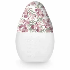 Biberon en silicone médical et tétine physiologique Mimosa Field - Elhée x Liberty | Rose