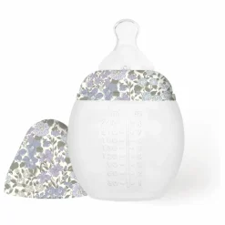 Biberon en silicone médical et tétine physiologique Joanna Louise - Elhée x Liberty | Lavande