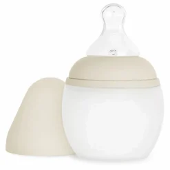 Biberon en silicone médical et tétine physiologique | Beige