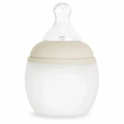 Biberon en silicone médical et tétine physiologique | Beige