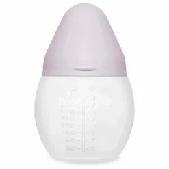 Biberon en silicone médical et tétine physiologique | Lilas