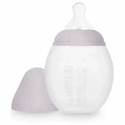 Biberon en silicone médical et tétine physiologique | Lilas