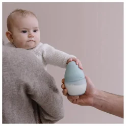 Biberon en silicone médical et tétine physiologique | Vert Menthe