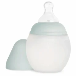 Biberon en silicone médical et tétine physiologique | Vert Menthe
