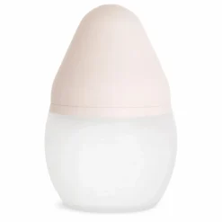 Biberon en silicone médical et tétine physiologique | Rose poudré