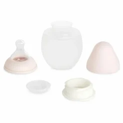 Biberon en silicone médical et tétine physiologique | Rose poudré