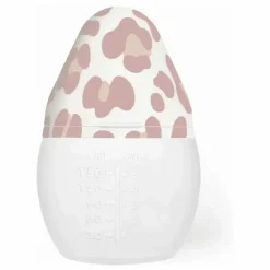 Biberon en silicone médical et tétine physiologique Graouu | Rose pâle