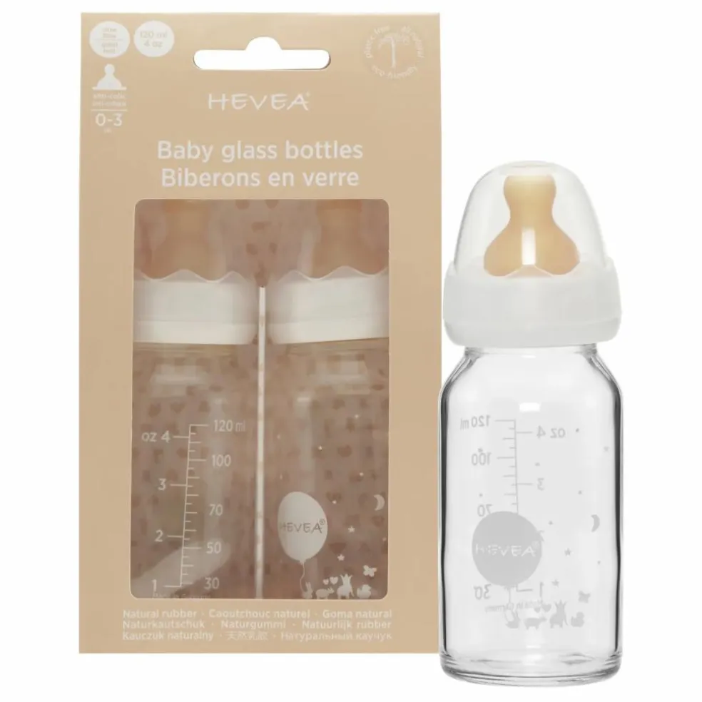 Biberons en verre borosilicate 120ml - Lot de 2