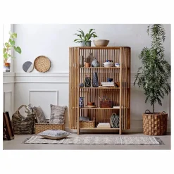 Bibliothèque Sali en bois de manguier