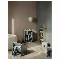 Bibliothèque Slope | Bleu gris