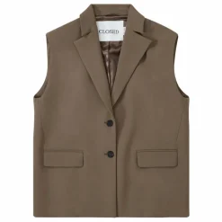 Blazer Sans Manches | Vert kaki