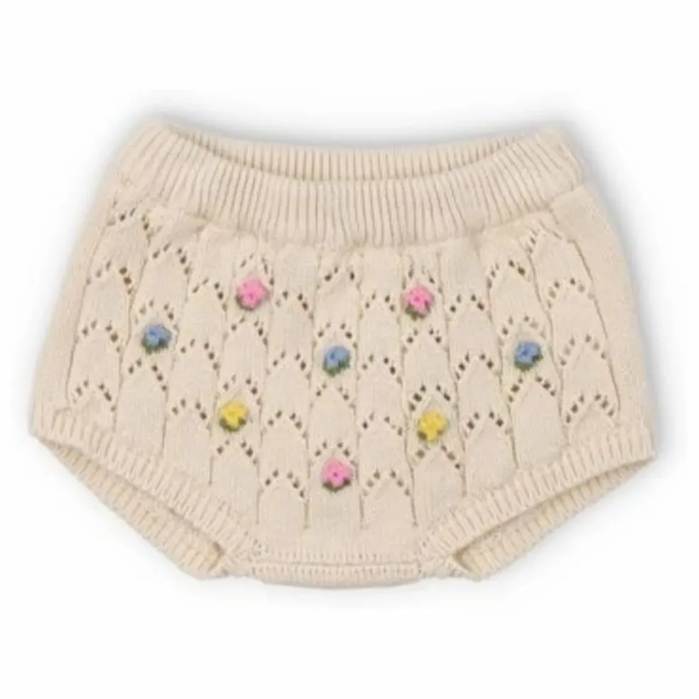 Bloomer Maille Fleurs Canea Coton Bio | Beige