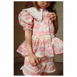 Blouse à Col Cœur Coton Bio | Rose