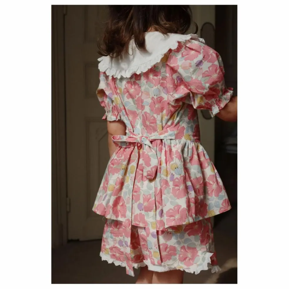 Blouse à Col Cœur Coton Bio | Rose