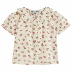 Blouse à Col Fleurs | Ecru