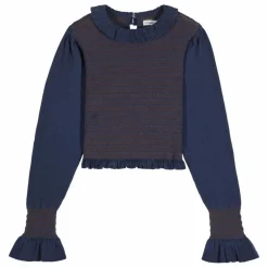 Blouse Aleria Knit | Bleu marine