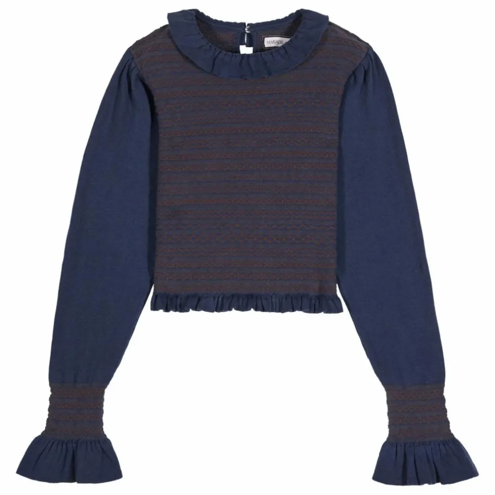 Blouse Aleria Knit | Bleu marine