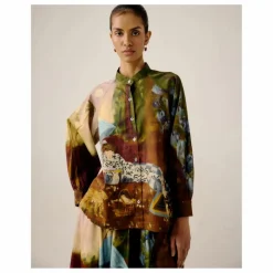 Blouse A-Line Lakeside Satin de Coton | Bordeaux