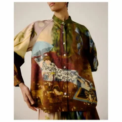 Blouse A-Line Lakeside Satin de Coton | Bordeaux