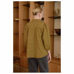 Blouse Appoline Mini Léopard Double Gaze de Coton - Collection Femme | Marron