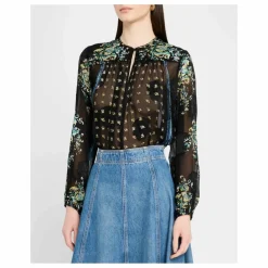 Blouse Aster Soie | Bleu nuit