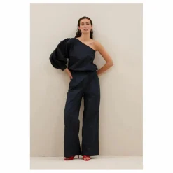Blouse Bella Popeline de Coton | Bleu nuit
